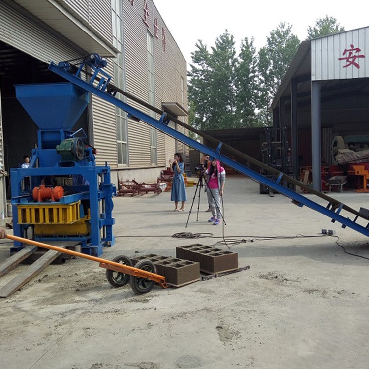 Qtj4 - 30a máquina manual semiautomática de fabricación de ladrillos con bloques huecos de cemento 