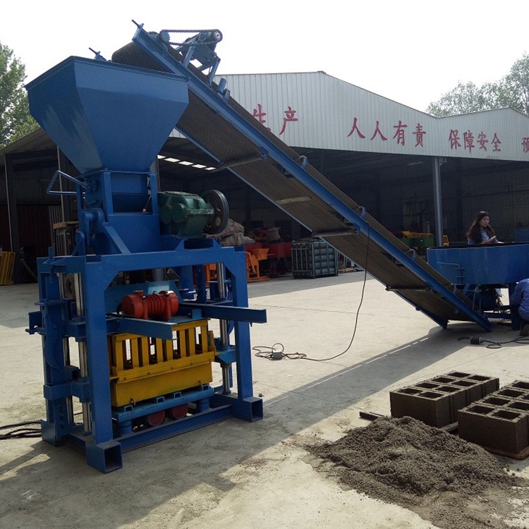 Qtj4 - 30a máquina manual semiautomática de fabricación de ladrillos con bloques huecos de cemento 