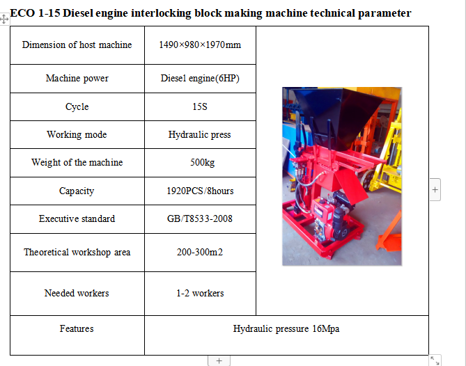 interlocking soil earth brick making machine diesel model HBY1-15 from china(图1)