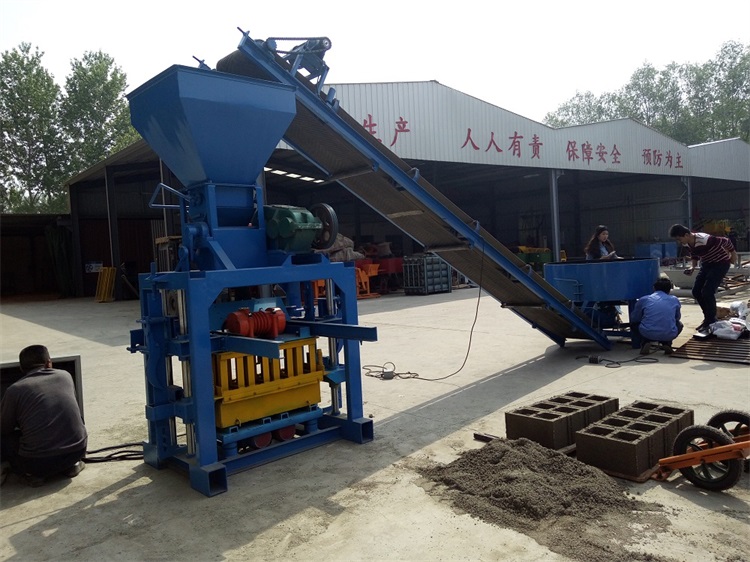 QTJ4-30A Semi Automatic Manual Hollow Cement fly ash Block bricks Making machinery Brick block Maker(图2)
